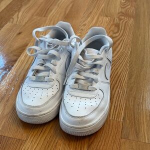 Classic White Kids Lace-Up Sneakers